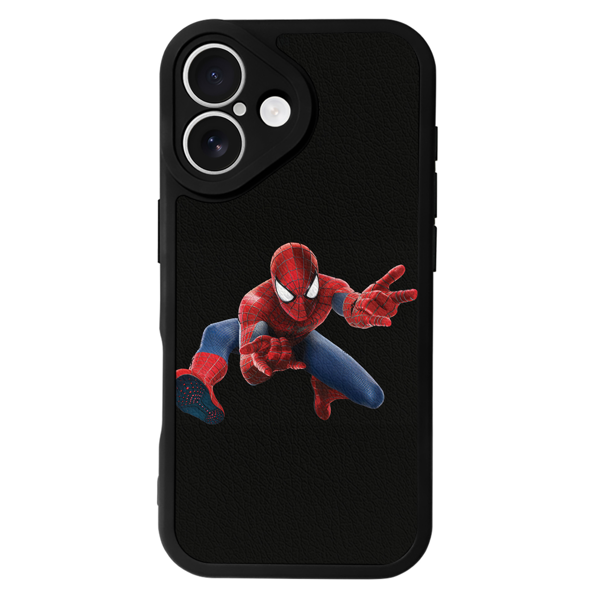 （画像用） Spider Man スパイダーマン 【iPhone 16シリーズ対応】シリコンスマホケース（レザー調） 材質：シリコン
